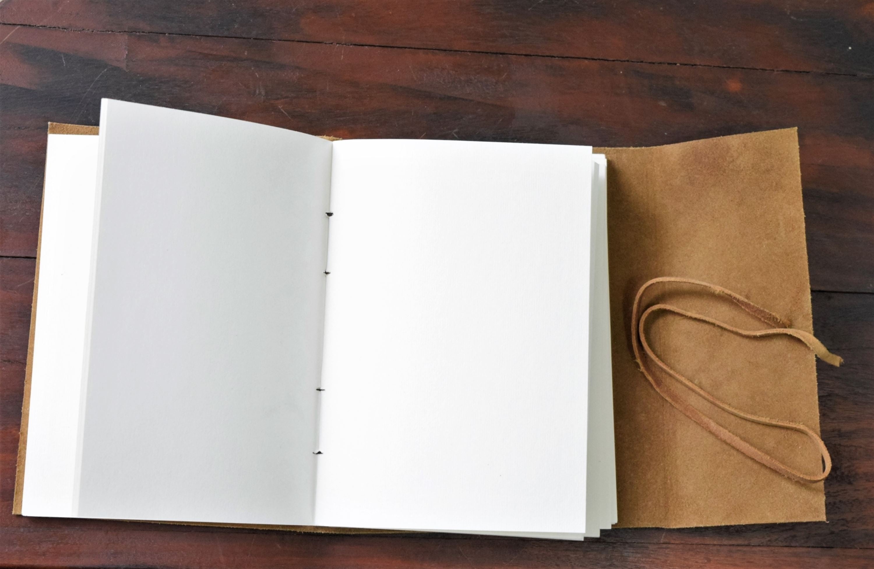 Gift for her - Brown buff leather journal