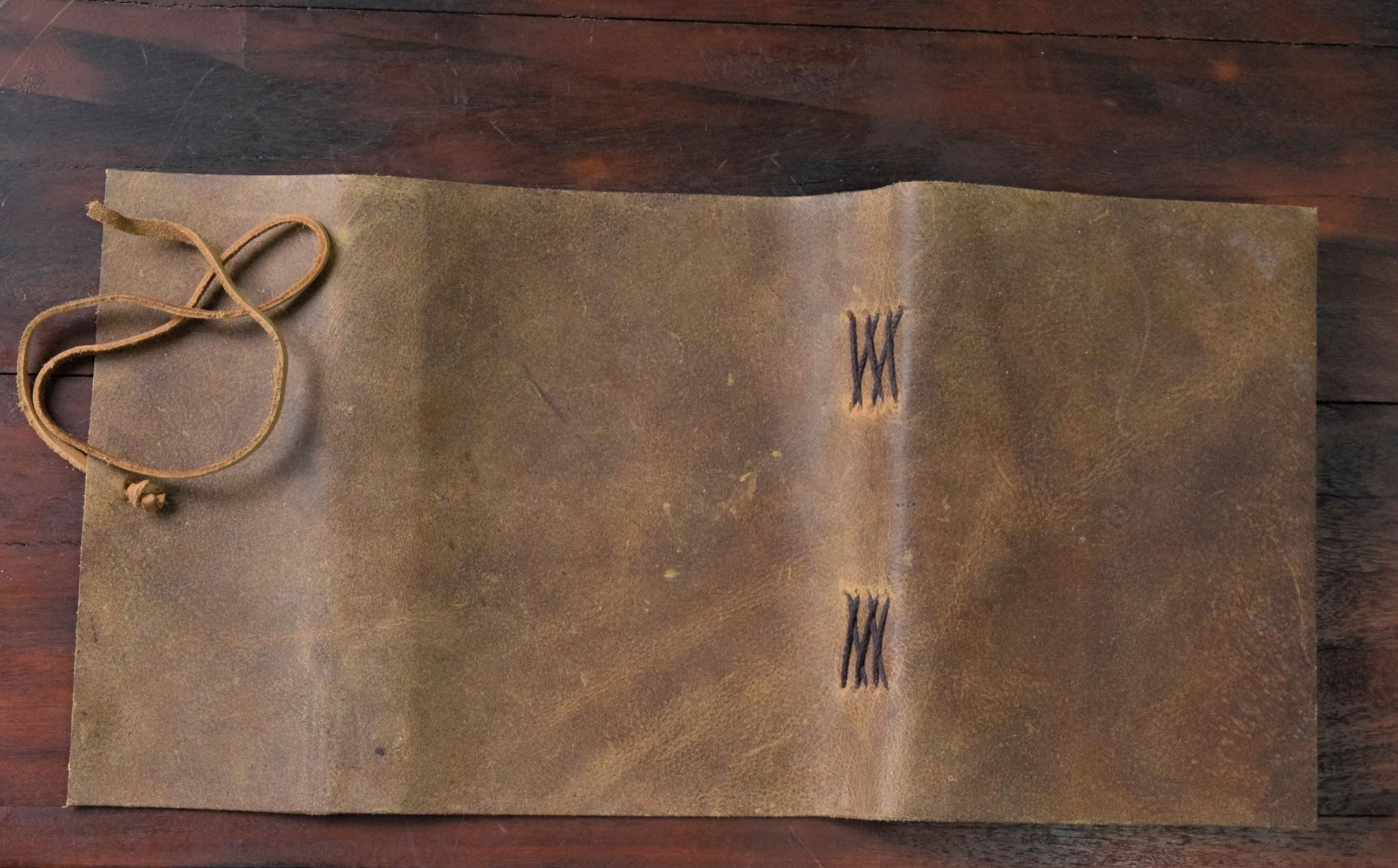 Gift for her - Brown buff leather journal