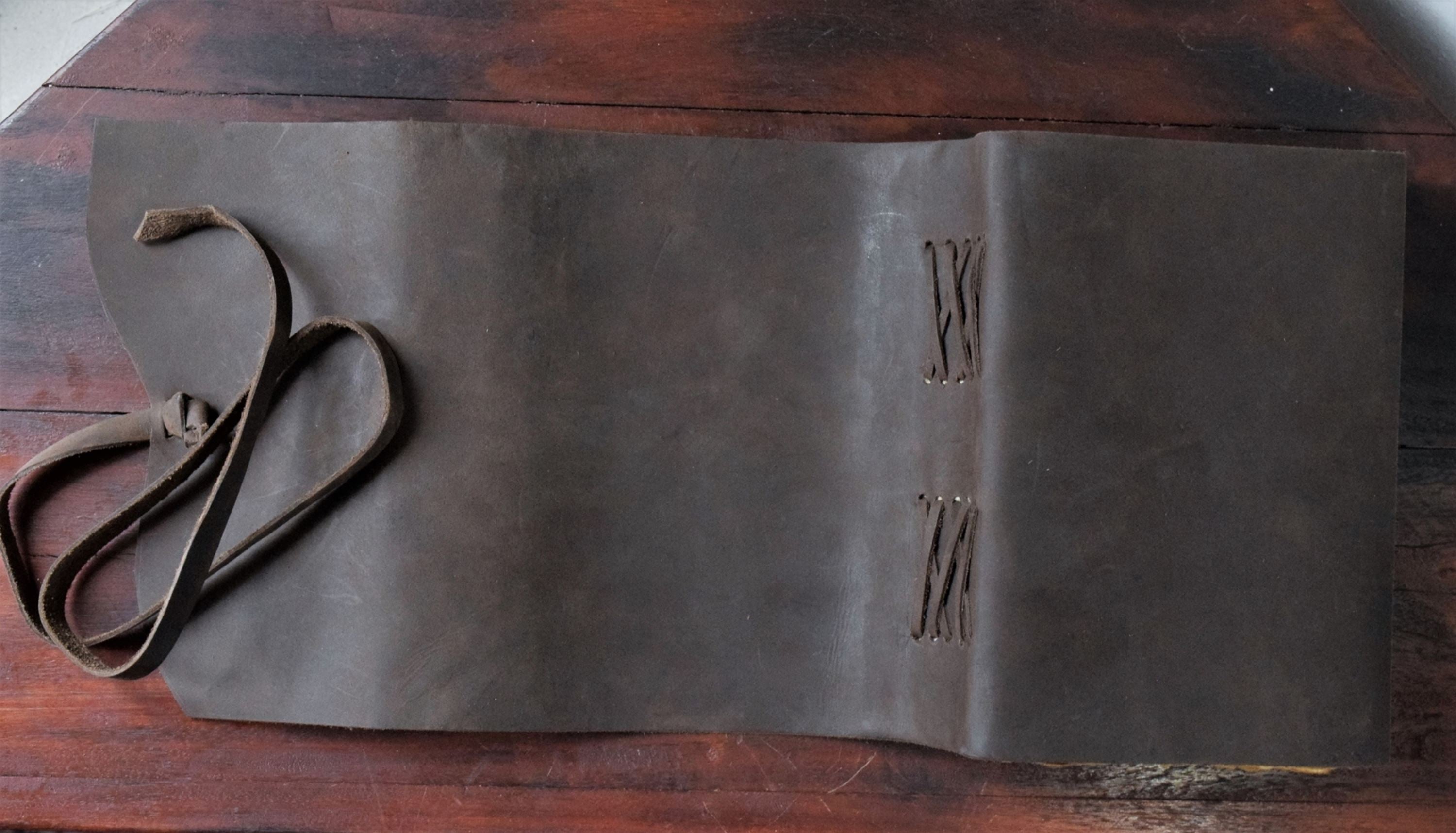 Gift for traveler - plain buff leather journal