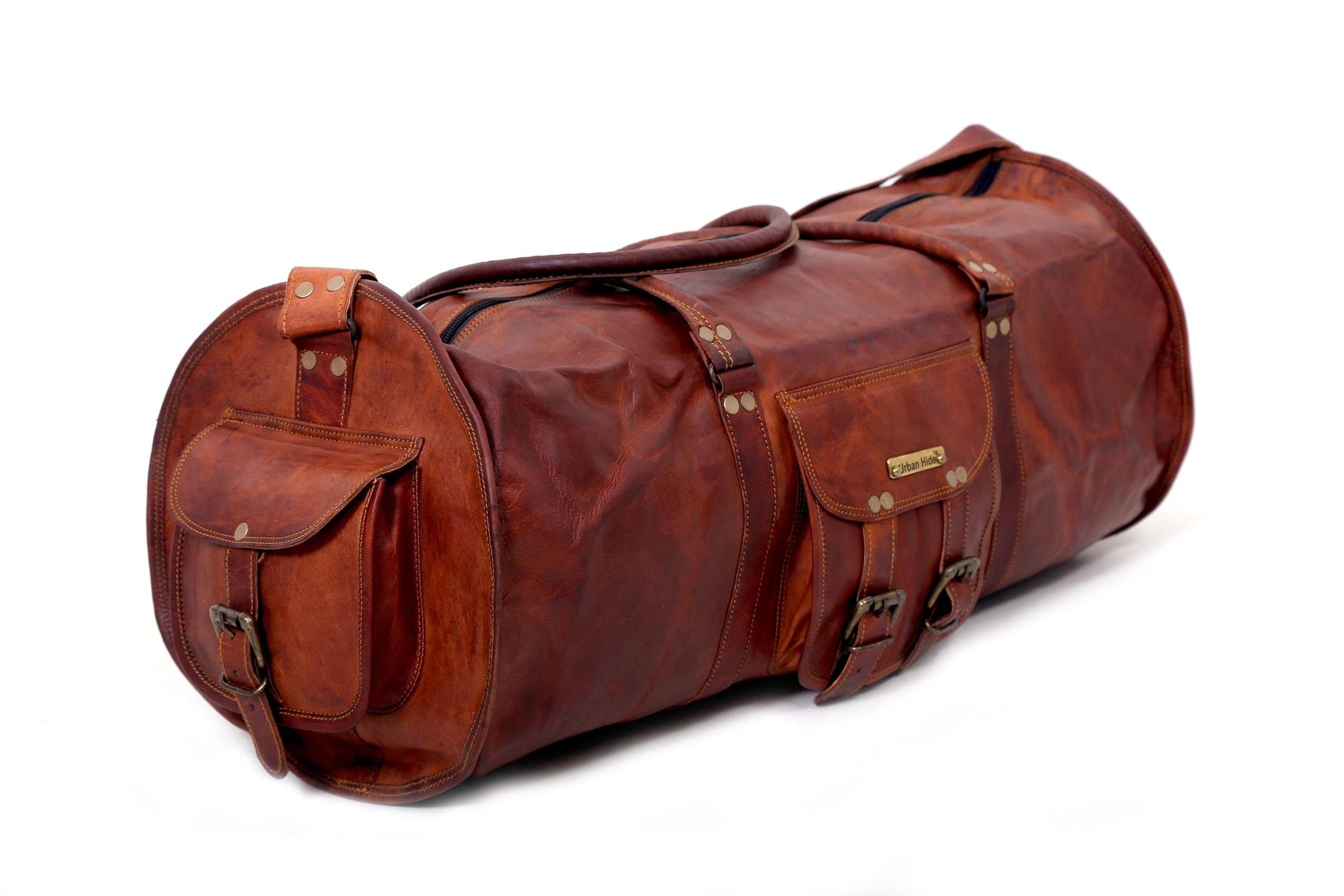 Handmade Leather Sports Duffel Bag - Toby