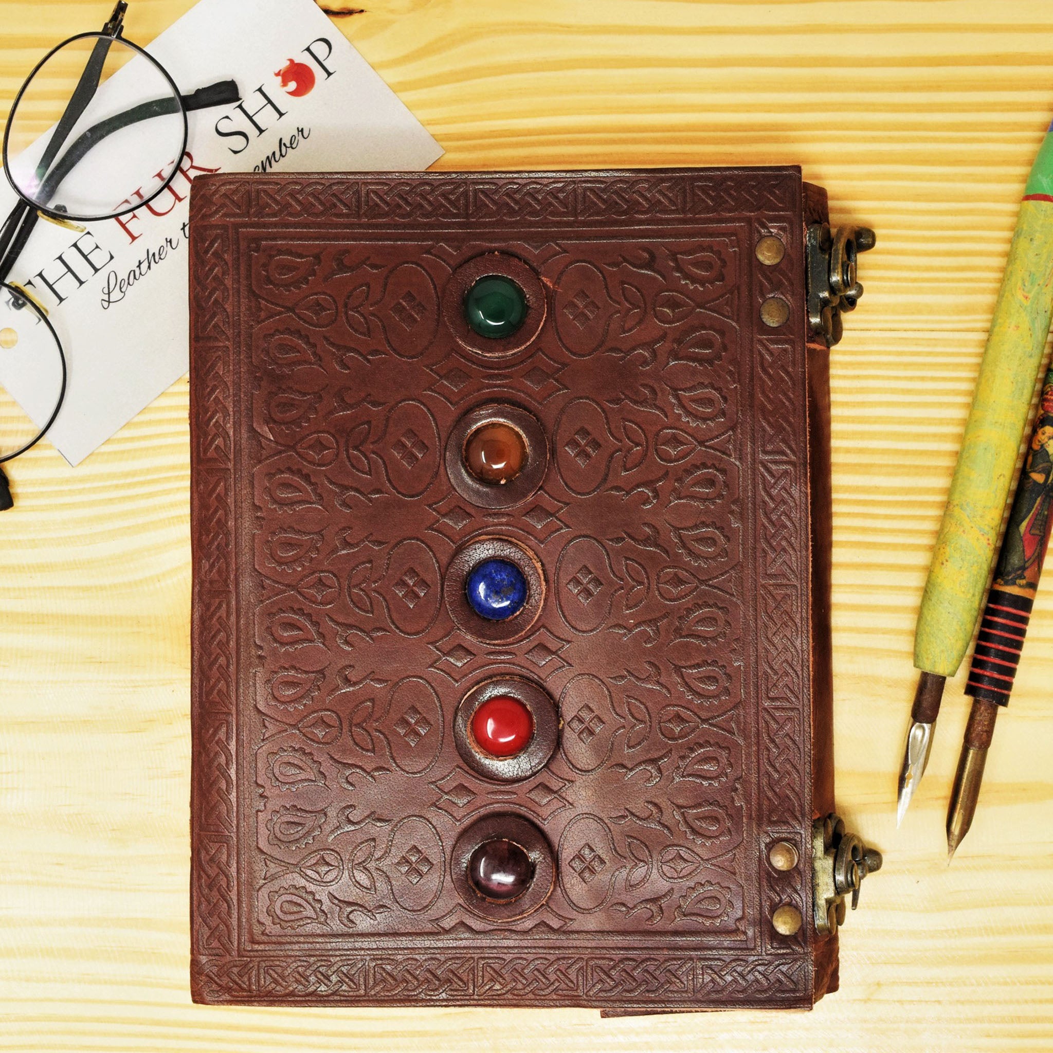 Premium Quality Leather Journals for Your Creative Pursuits - Five Chakra Stones