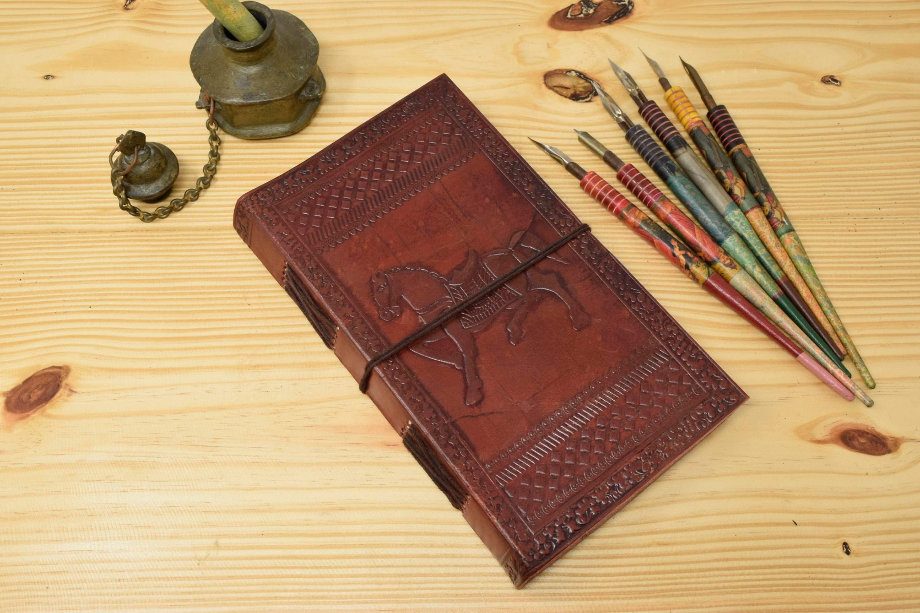 Vintage Handmade Leather Journal - The Horse