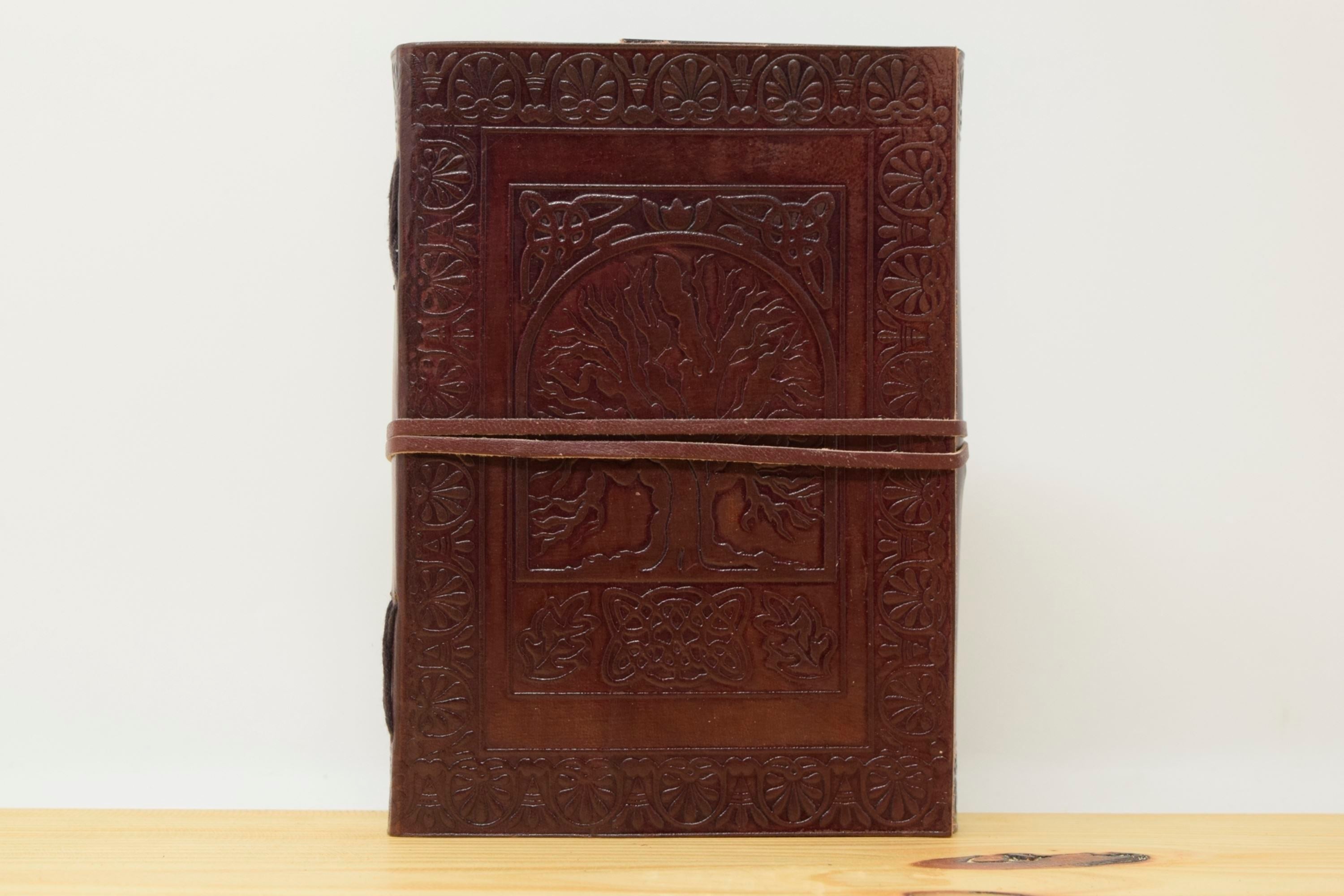 Vintage Handmade Leather Journal - The Tree of Life