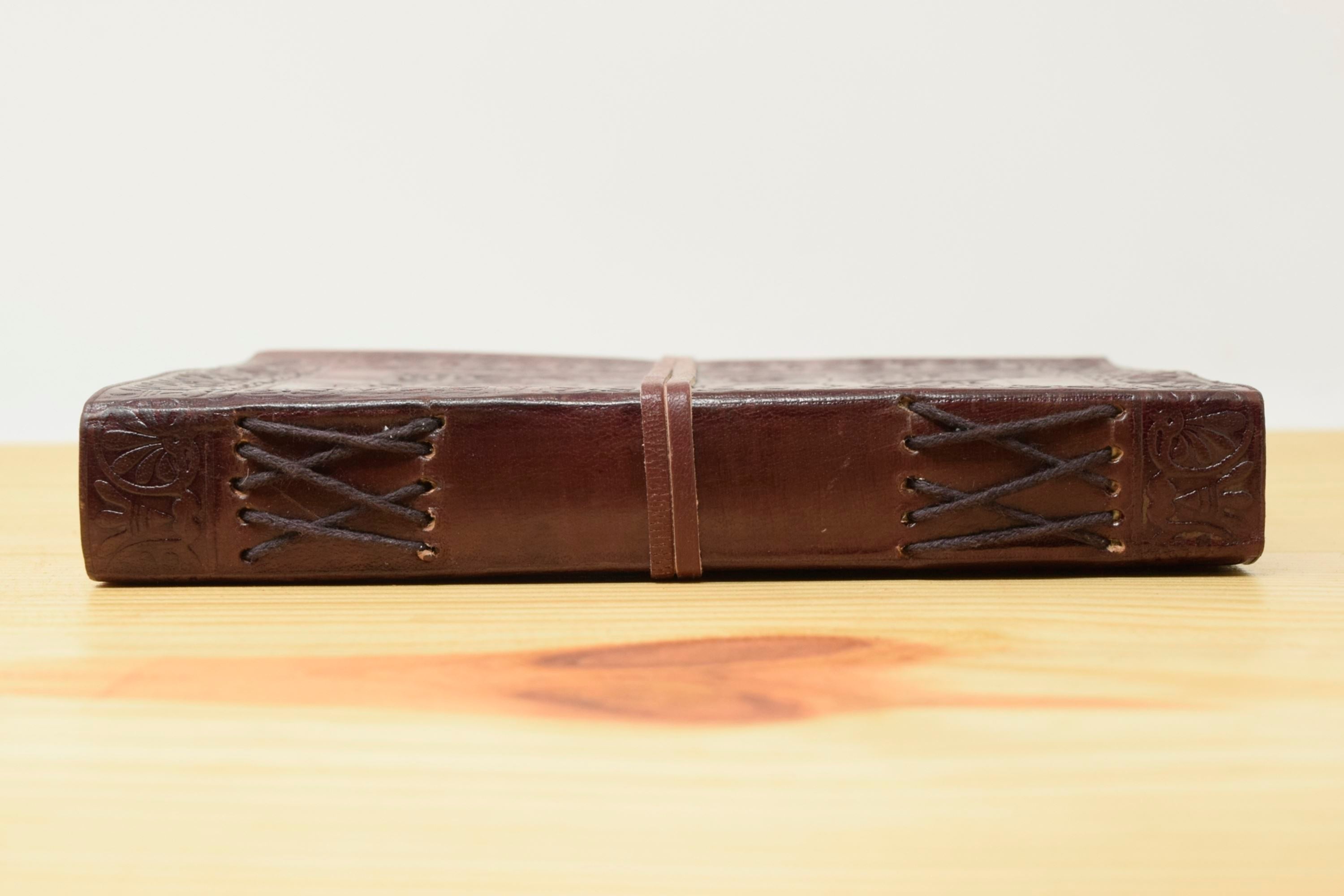 Vintage Handmade Leather Journal - The Tree of Life