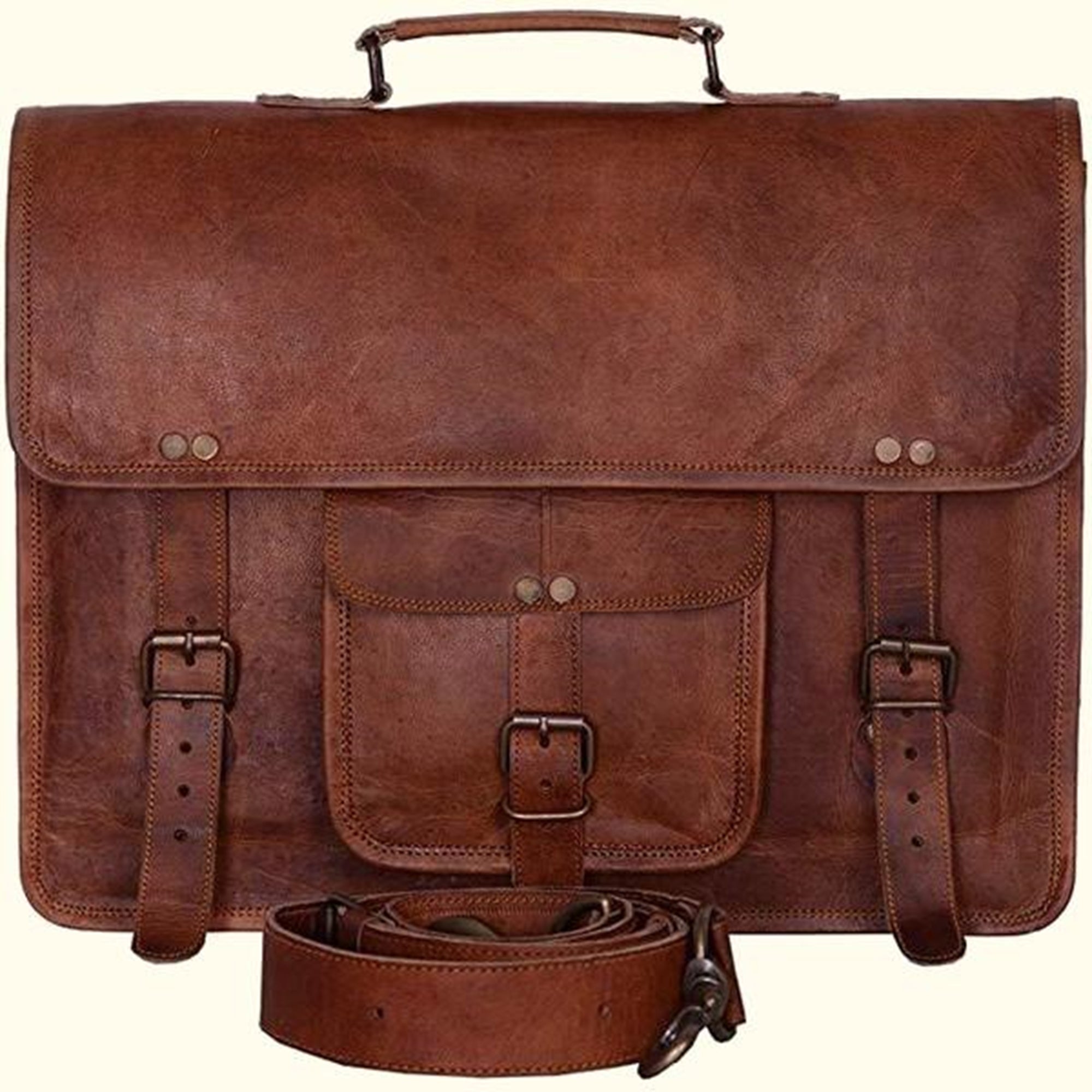 Full Grain Premium Quality Handmade Leather Laptop Bag