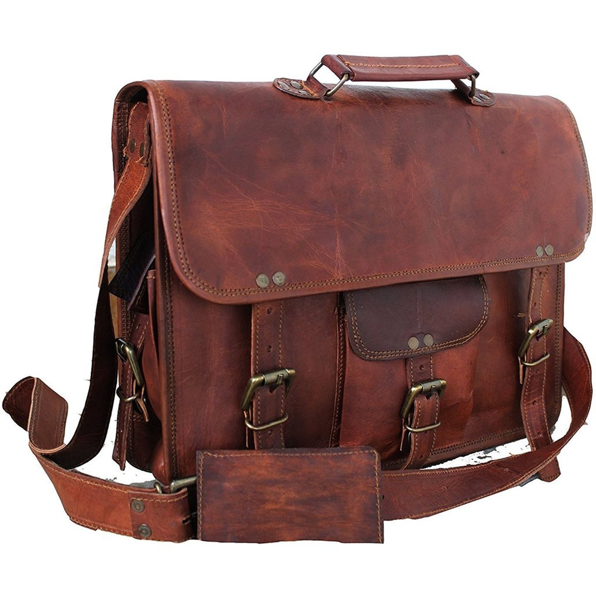 Full Grain Premium Quality Handmade Leather Laptop Bag