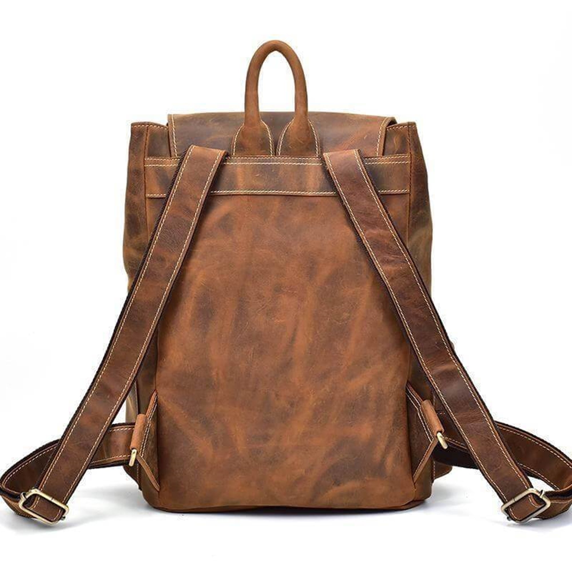 Crazy horse Buffalo Leather Backpack - Martha