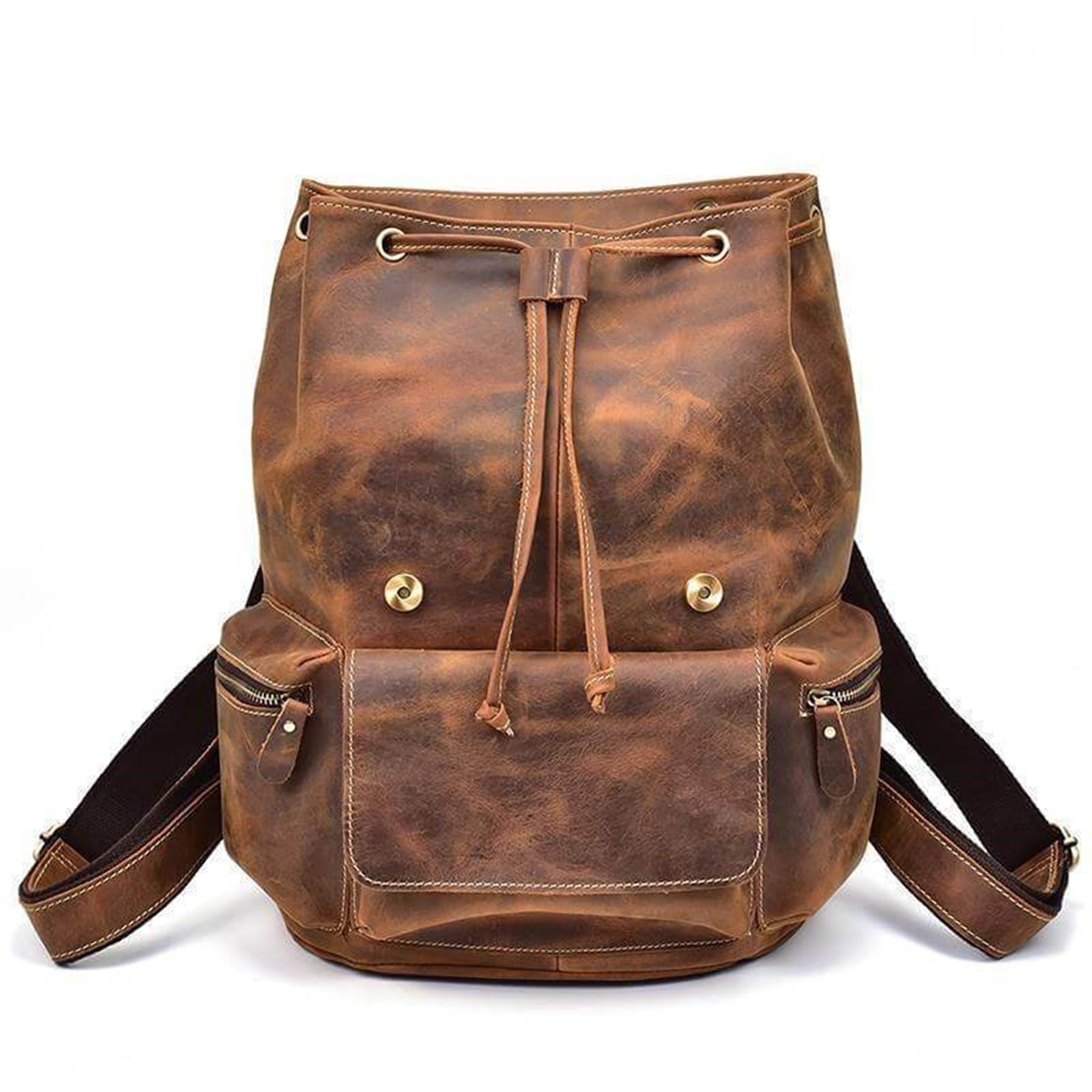 Crazy horse Buffalo Leather Backpack - Martha