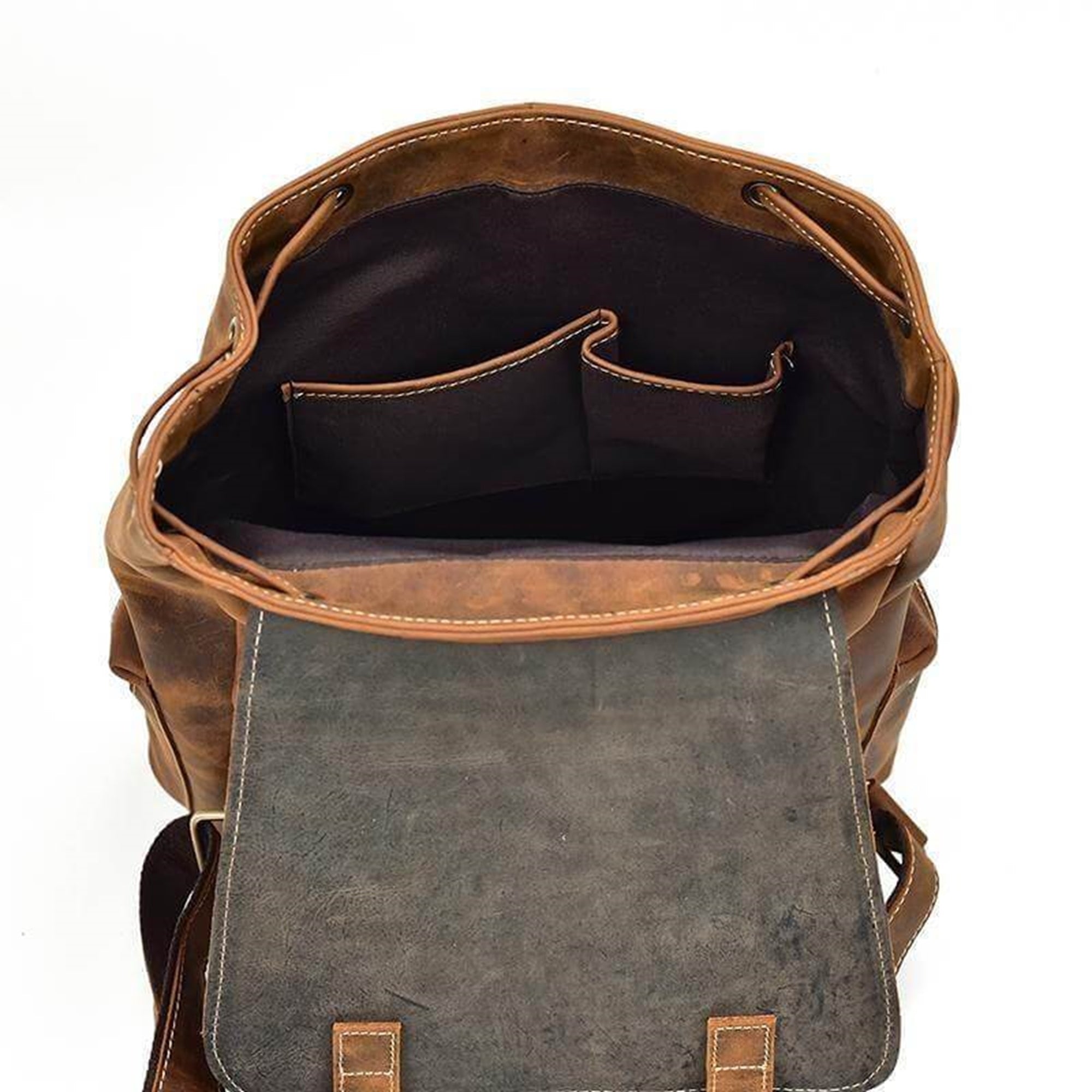 Crazy horse Buffalo Leather Backpack - Martha