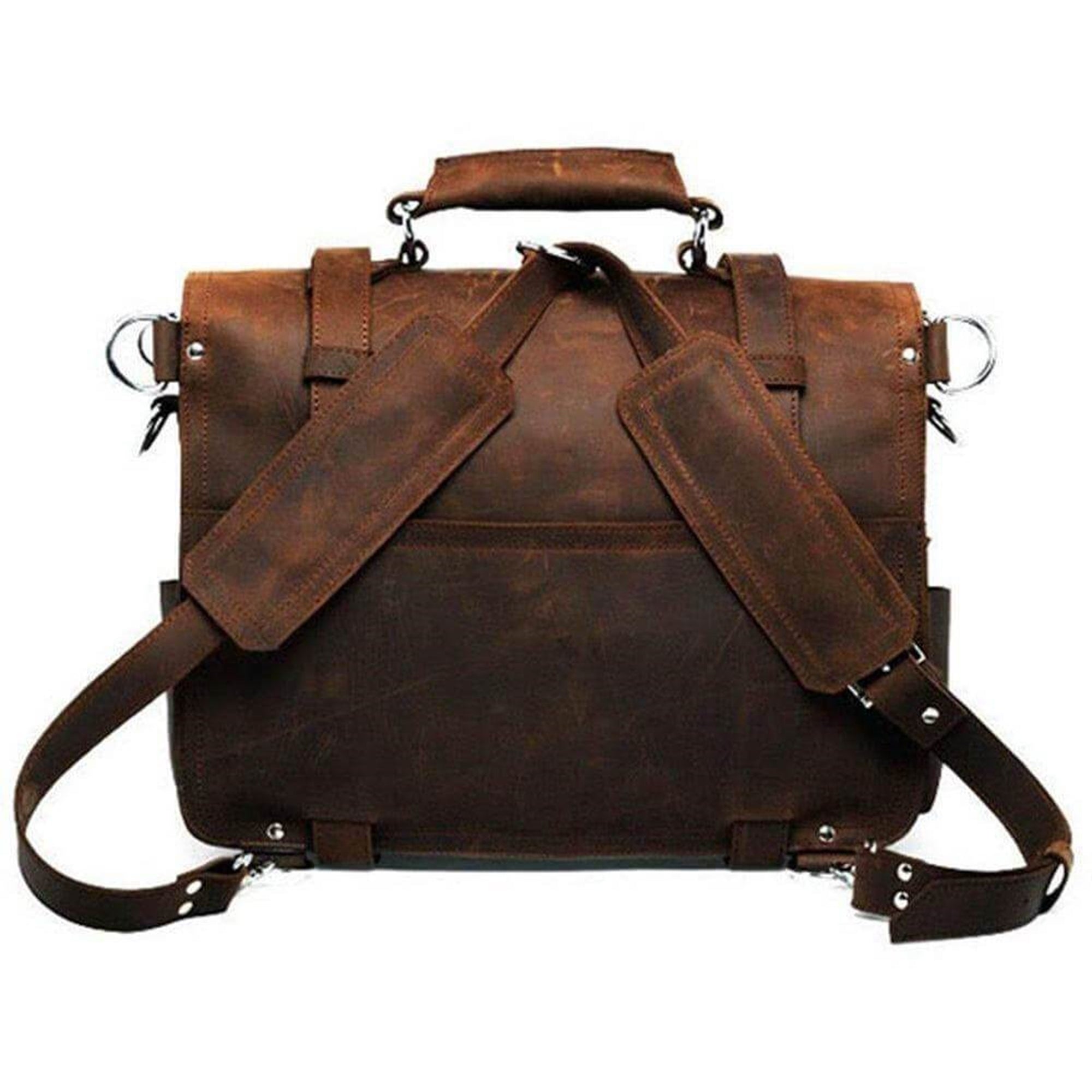 Vintage Brown Premium Cow Leather Saddle Bag