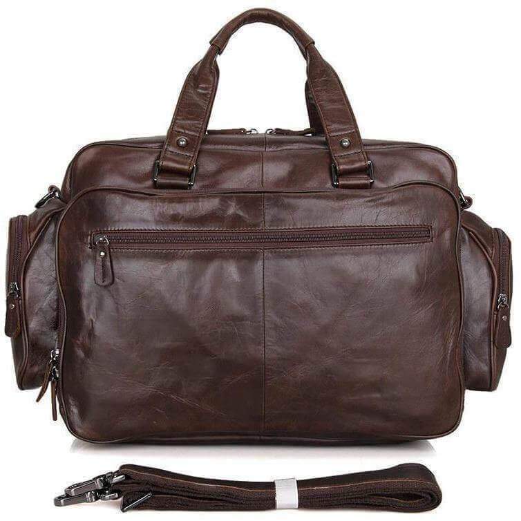 Handmade High-Quality Cow Leather Business Travel Briefcase