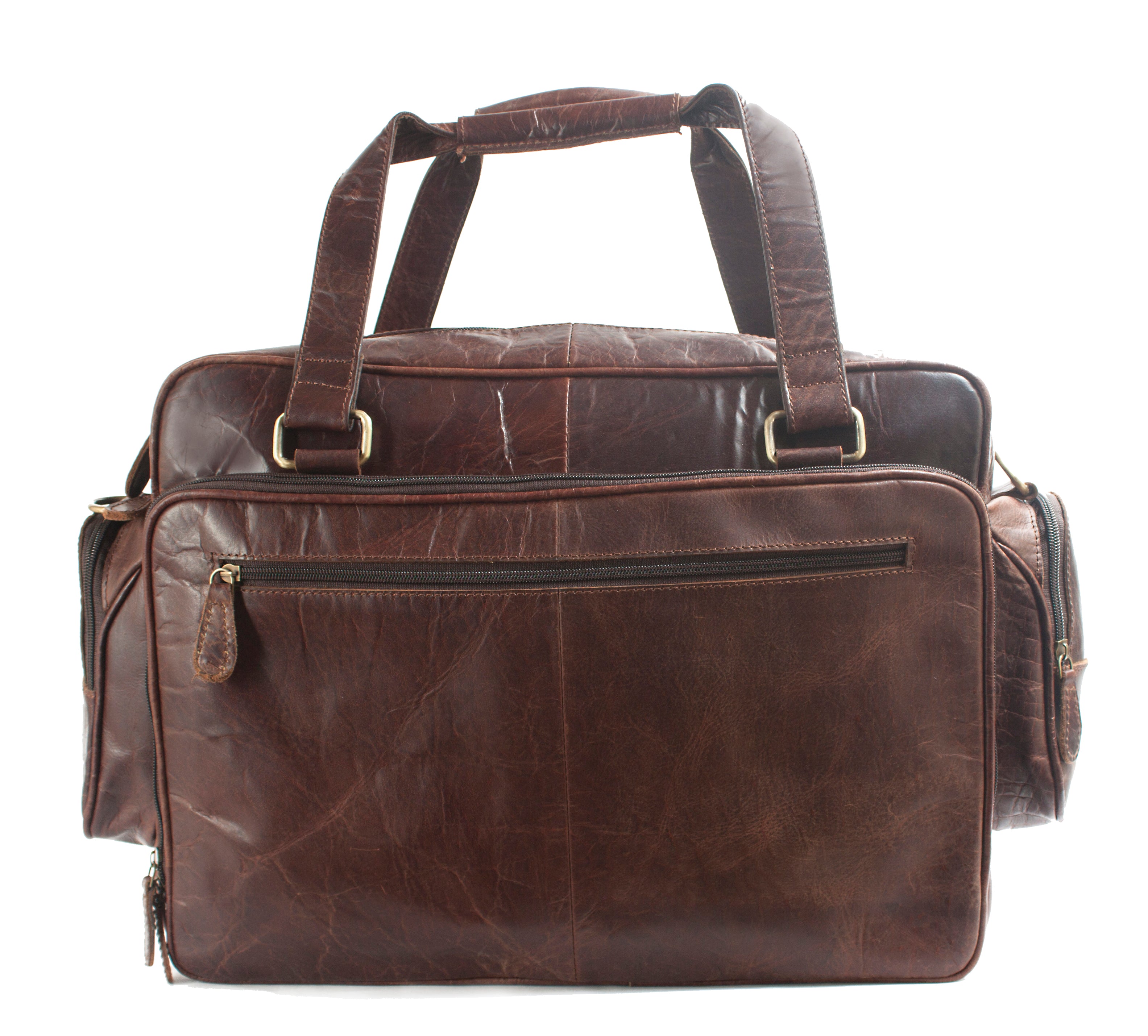 Handmade High-Quality Cow Leather Business Travel Briefcase