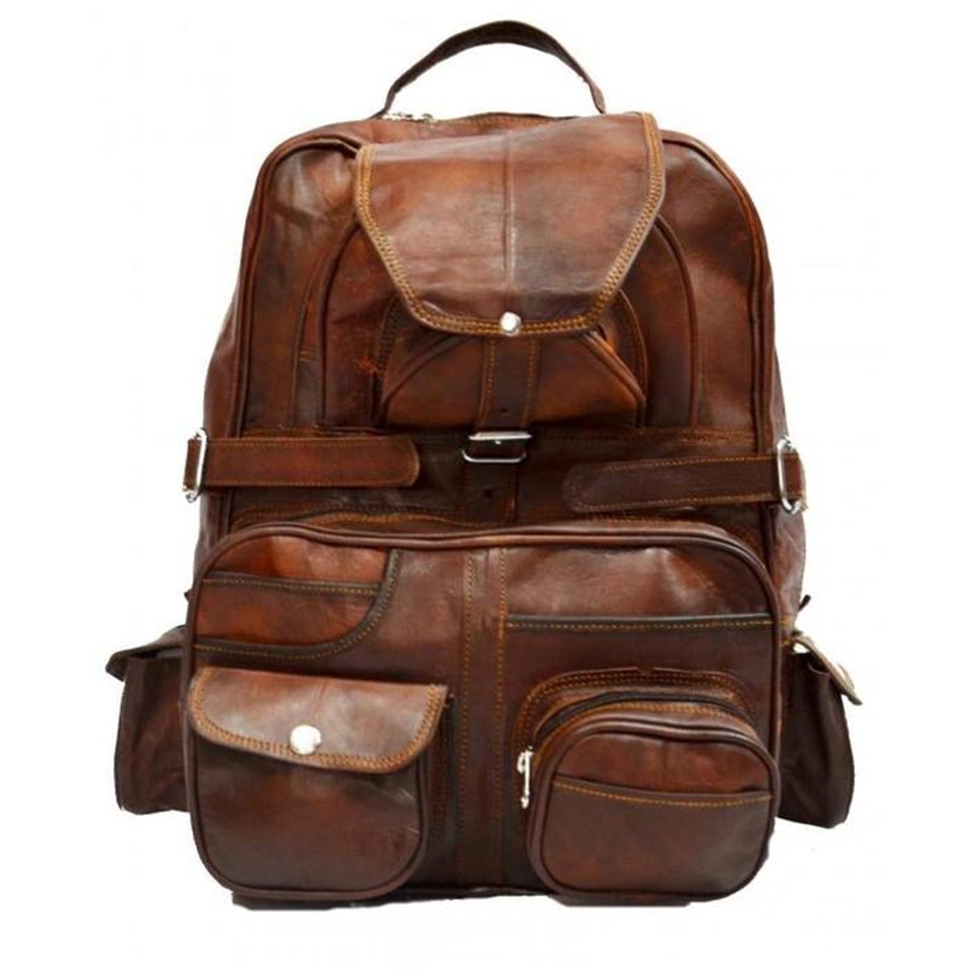 Large Top Quality Rucksack Backpack Leather for Men and Women