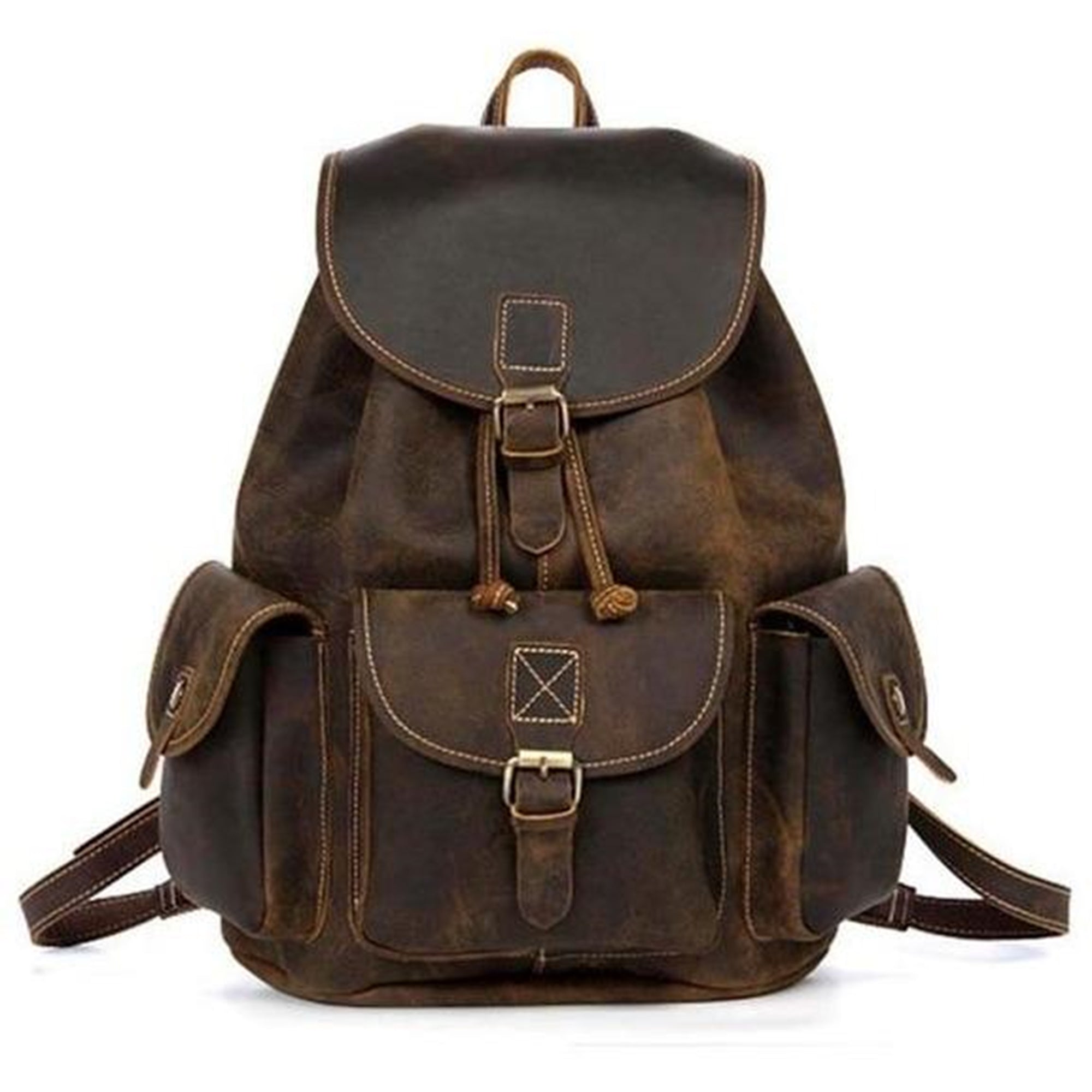 Handmade Cow Leather Adventure & College Backpack