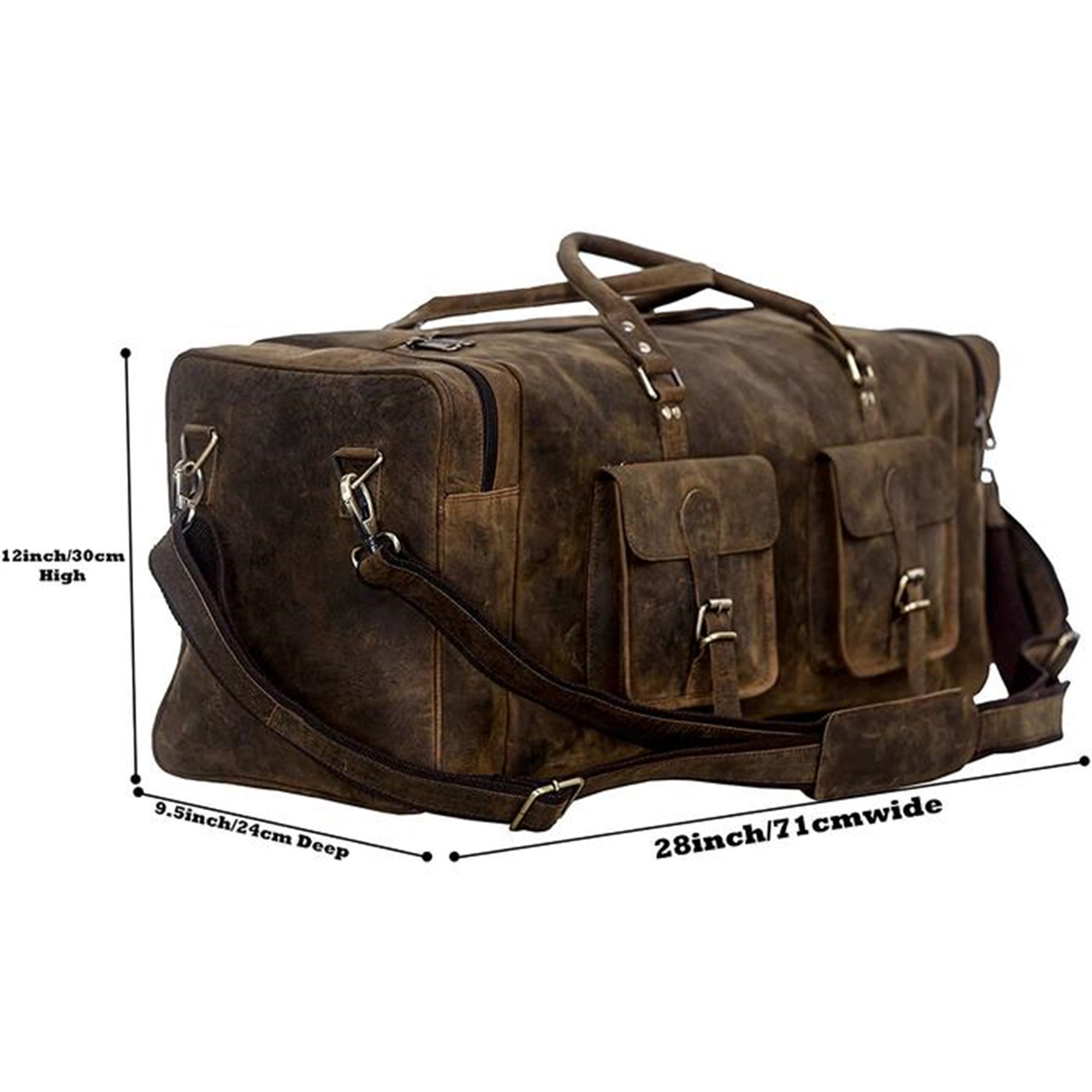 Weekender Large Travelling Buffalo Leather Duffel Bag