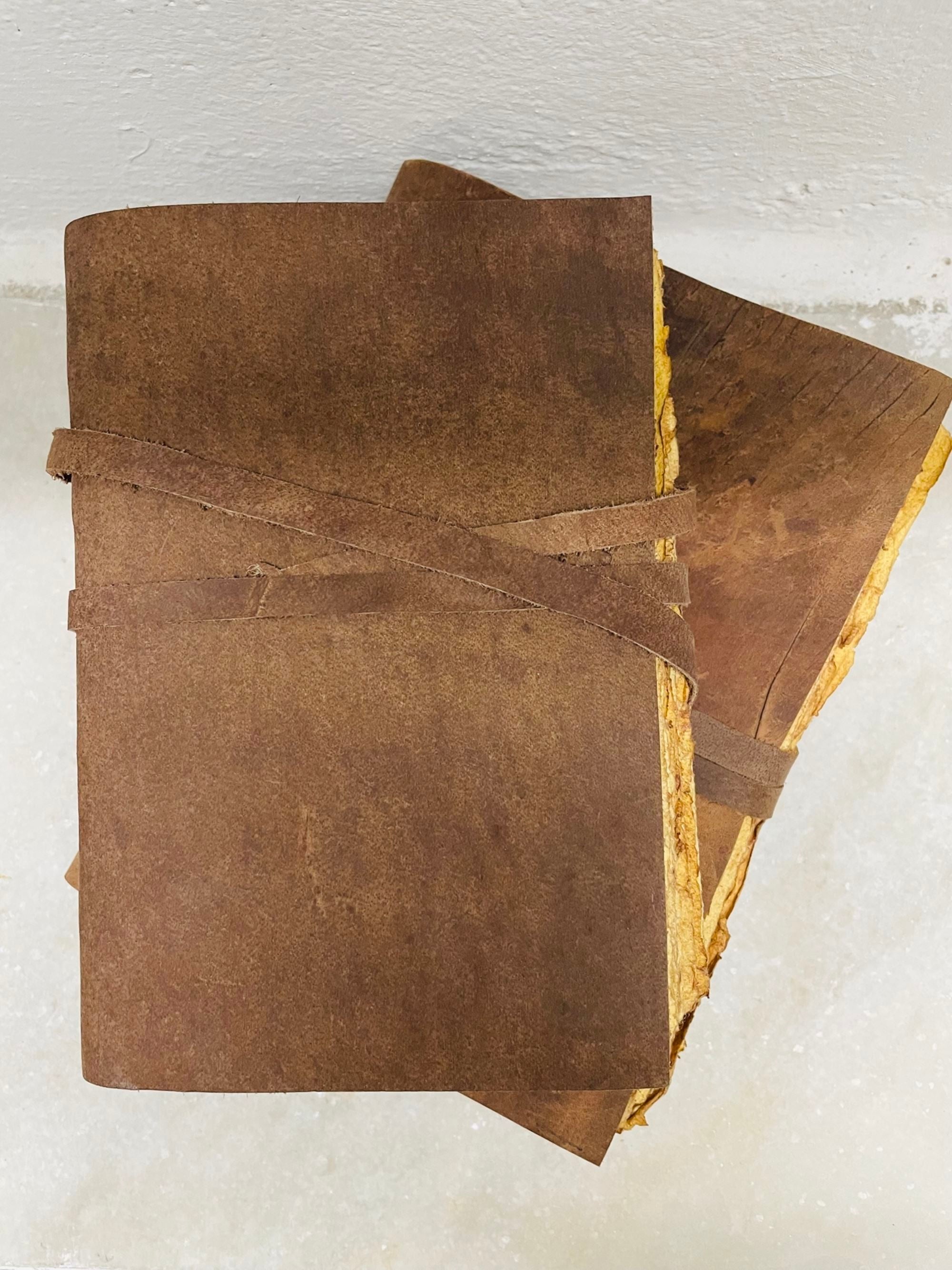 rustic leather journal - Buff hunter plain diary