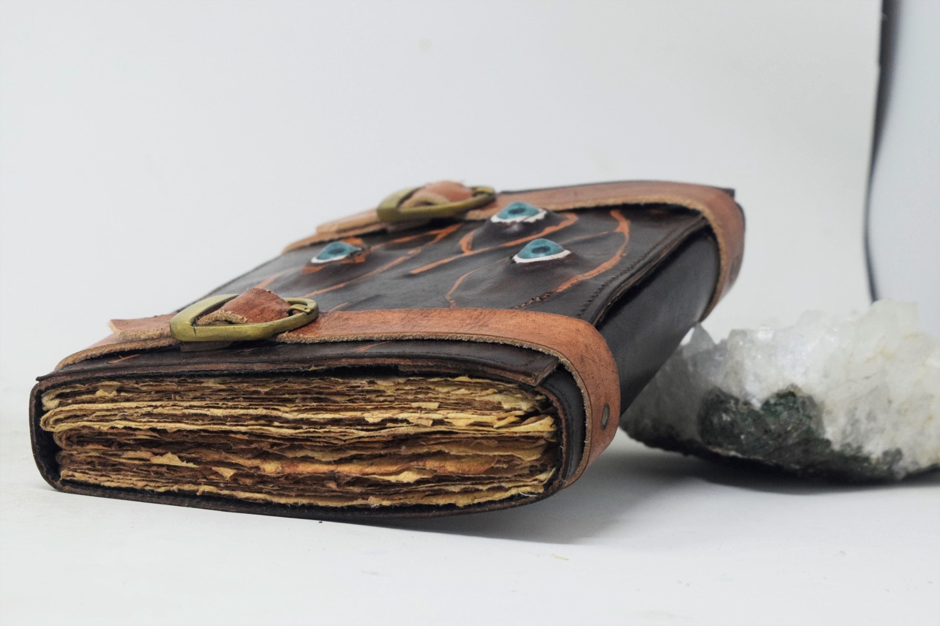 unique leather journal - three eye diary