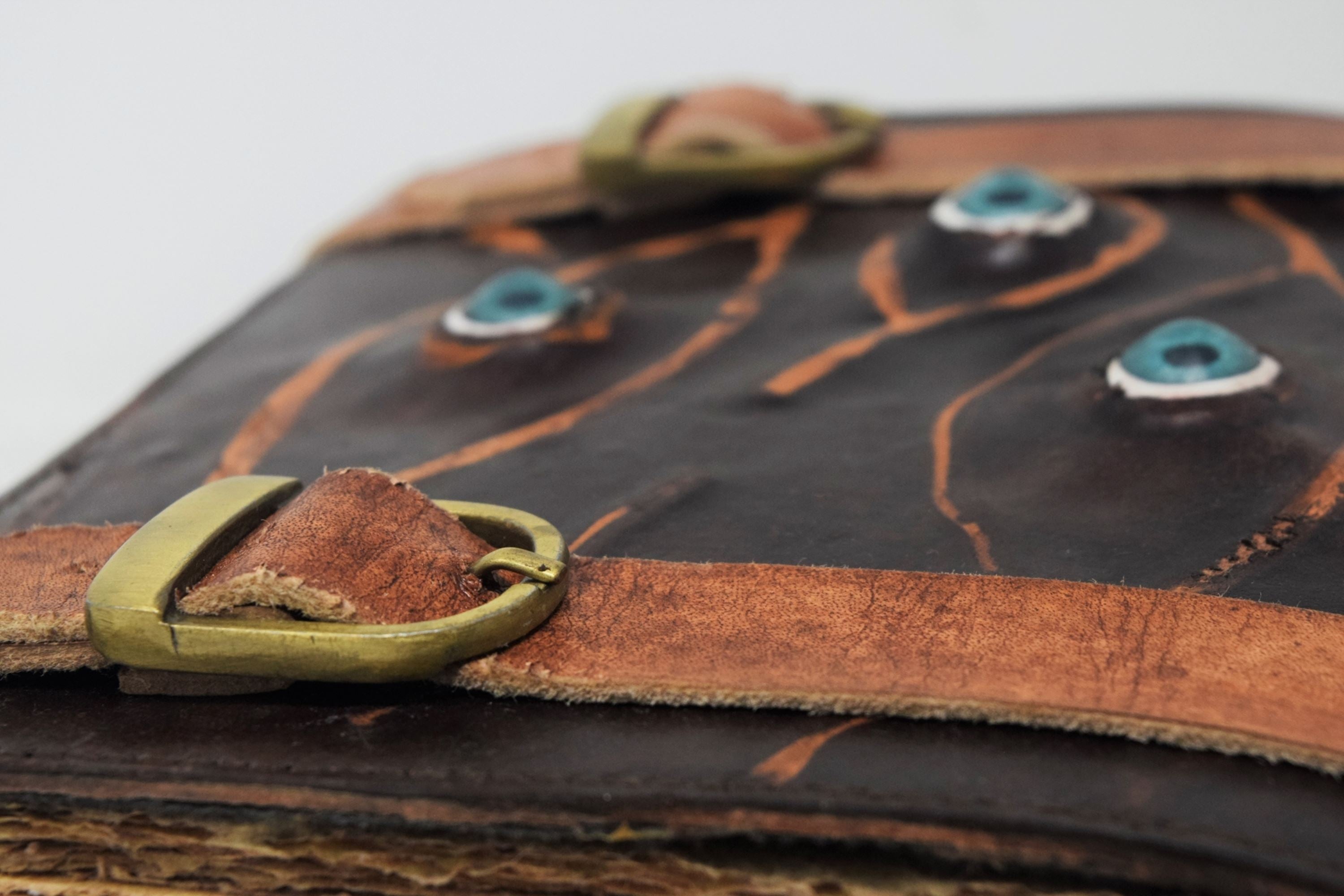 unique leather journal - three eye diary