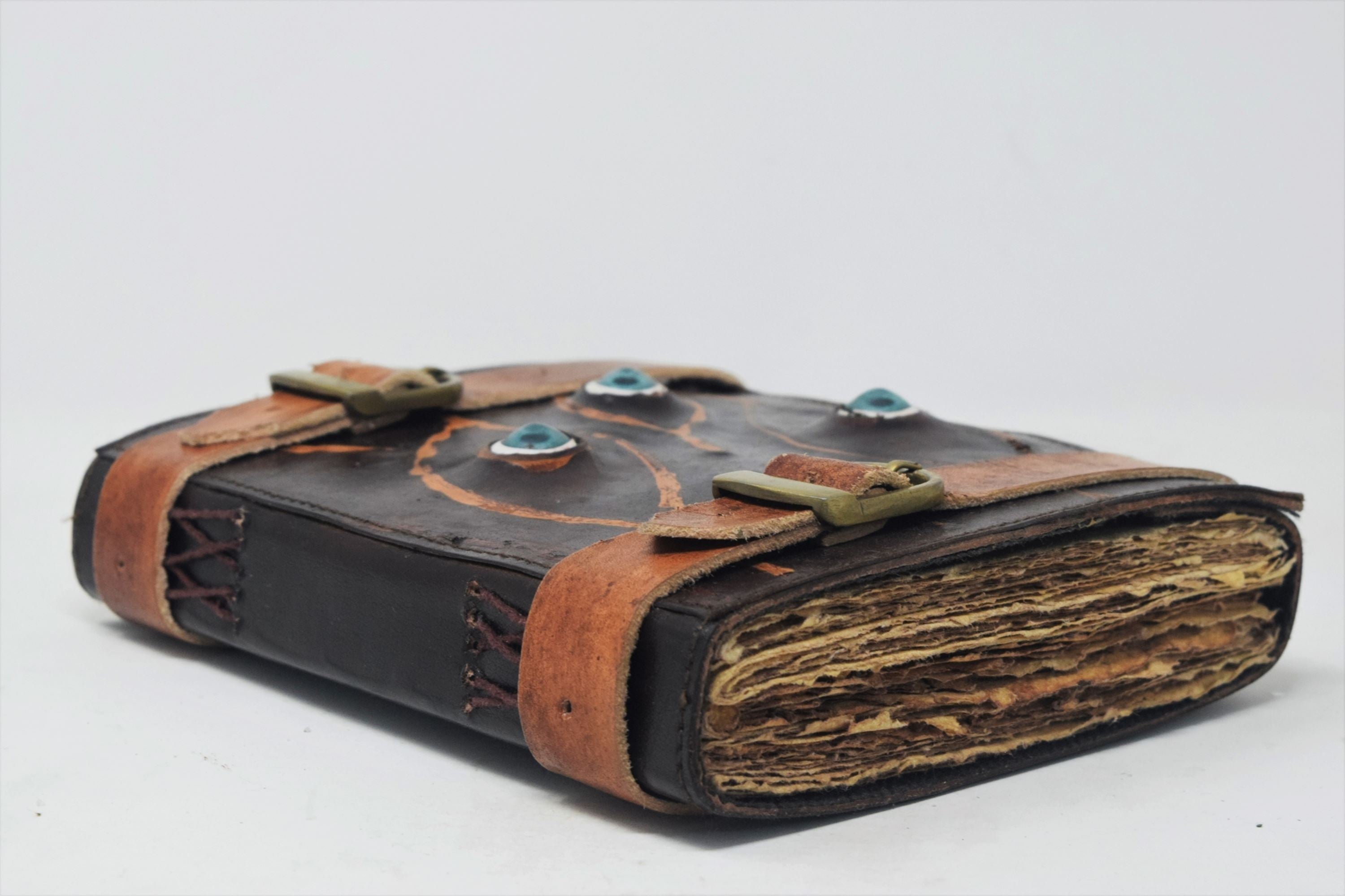 unique leather journal - three eye diary